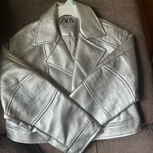 Zara Girl’s Metallic Silver Jacket